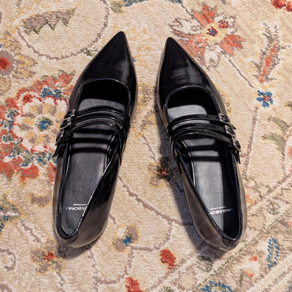 Vagabond Hermine pointed-toe buckle flats - Picture 4 of 11
